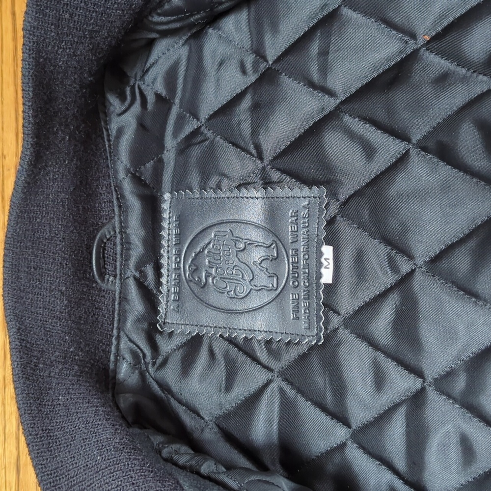Like New Golden Bear Black Varsity Jacket - Picture 5 of 11